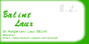 balint laux business card